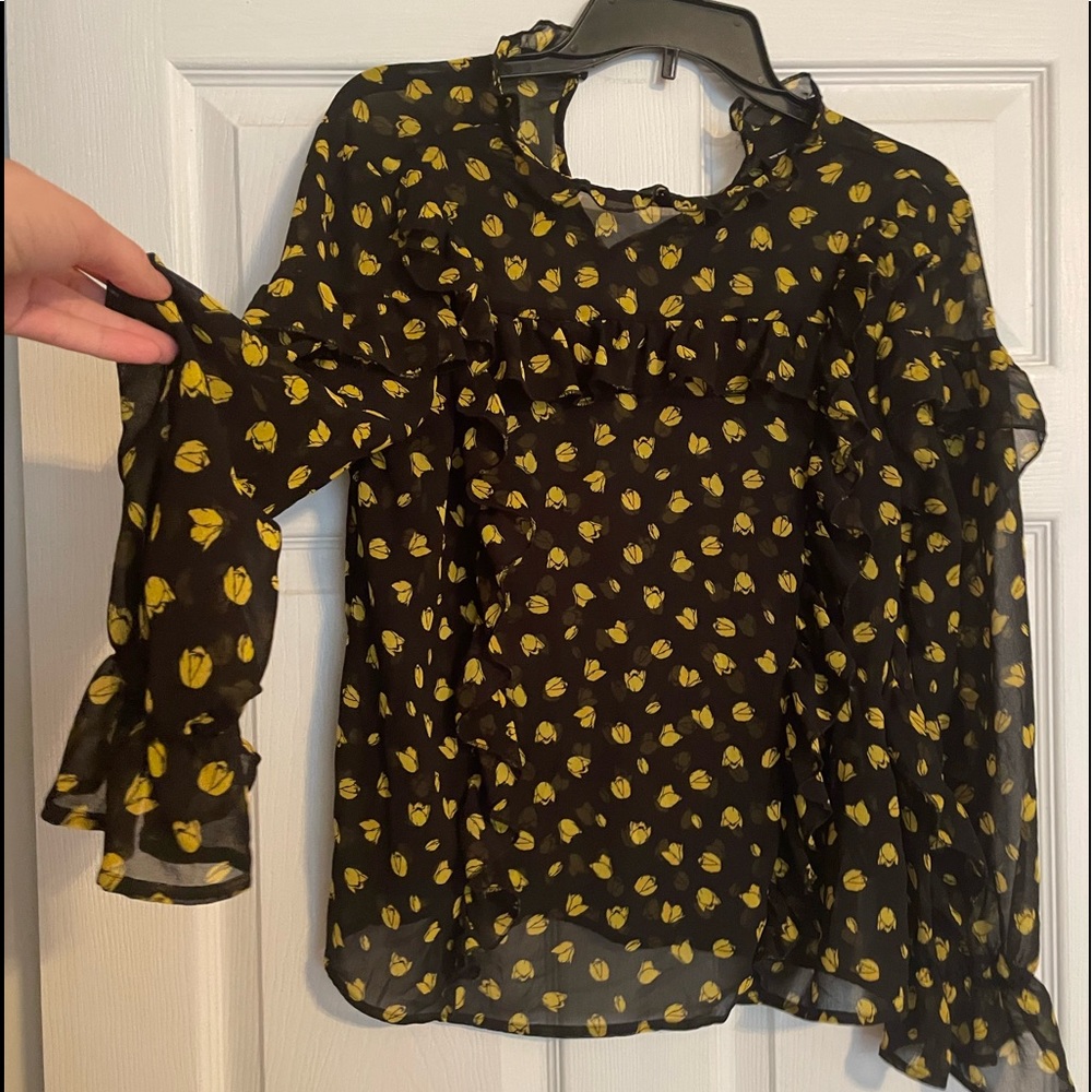 Black and Yellow Blouse